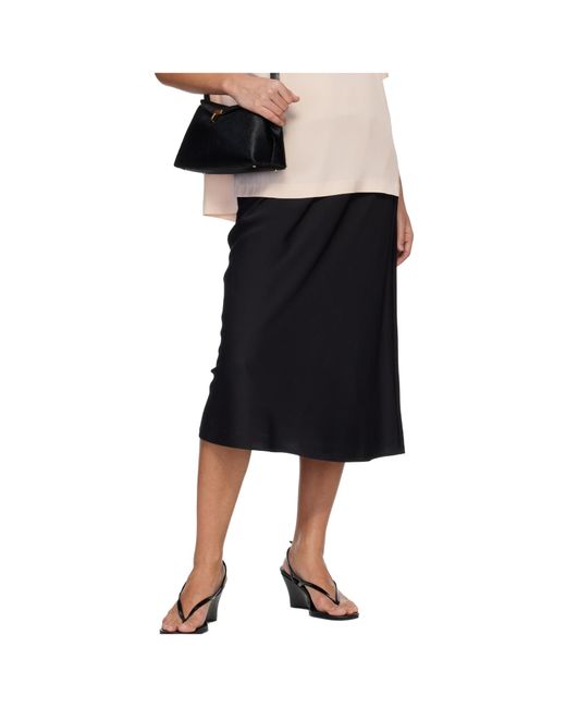 Lisa Yang Black Silk Midi Skirt