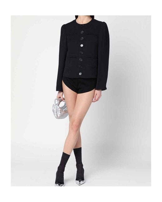 NAMACHEKO Black Collarless Jacket