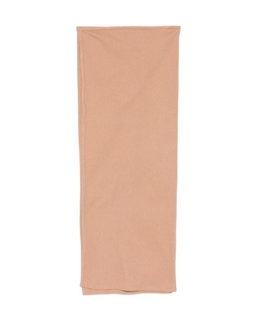 Baserange Natural Ribbed Knit Midi Skirt