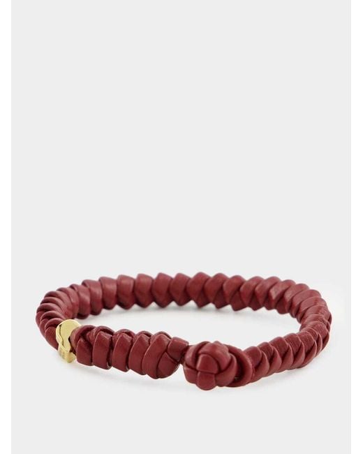 Bottega Veneta Red Knot Bracelet for men
