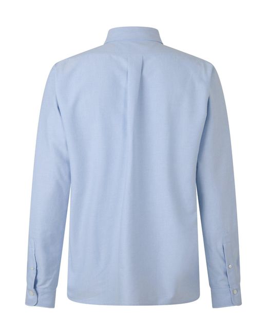 KENZO Blue Lapel Long-Sleeve Shirt for men