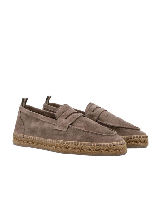Castaner Brown Round Toe Casual Shoes for men