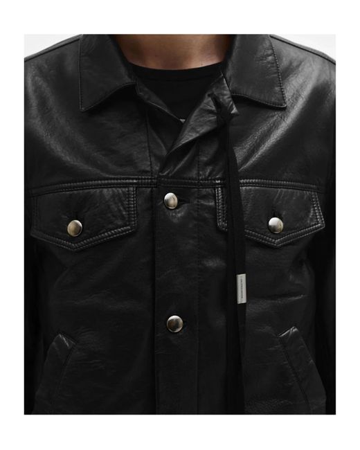 Ann Demeulemeester Black Raf Leather Jacket for men