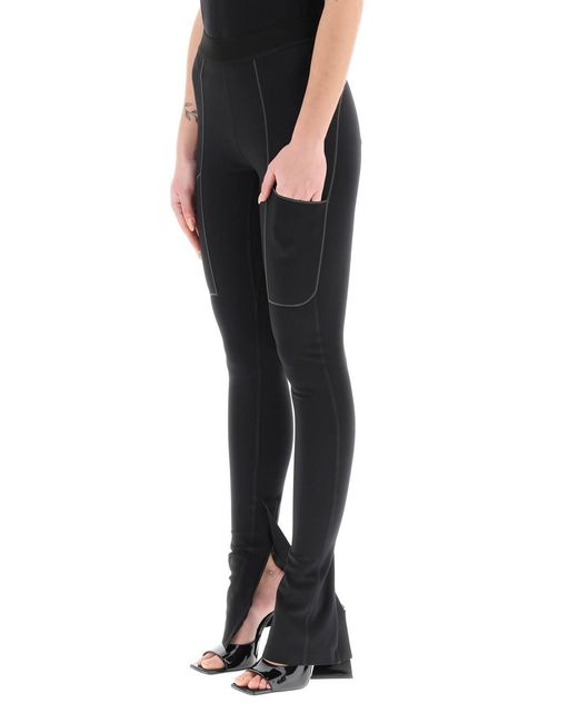 Coperni Black Panelled High-Rise Leggings