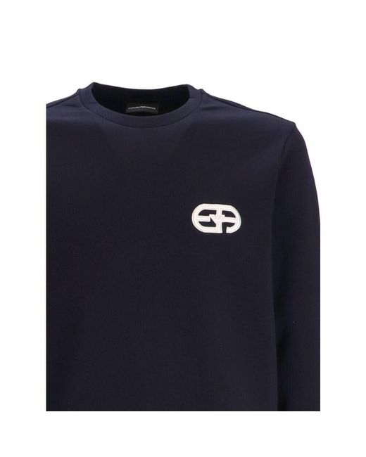 Emporio Armani Blue Long-Sleeved Sweater for men