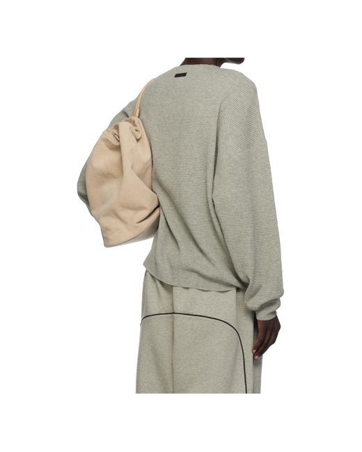 Fear Of God Gray Waffle Long Sleeve Pullover for men