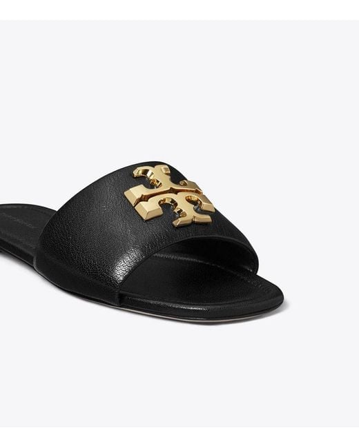 Tory Burch Black Eleanor Slides