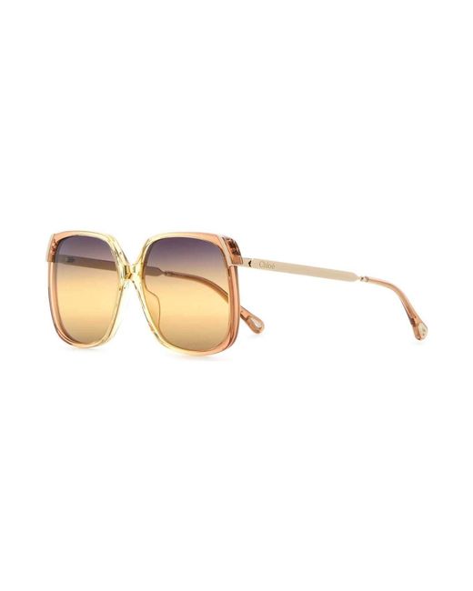 Chloé White Full Frame Sunglasses