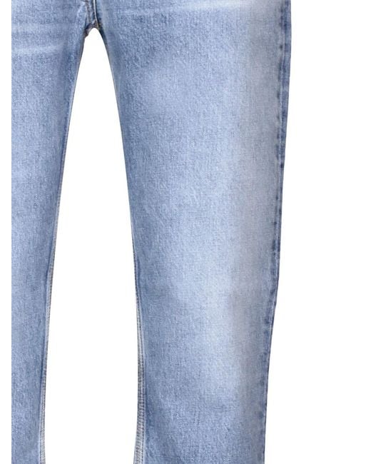 Givenchy Blue 4G Plaque Straight-Leg Jeans