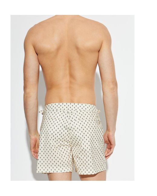 Tom Ford Natural Printed Swim Shorts for men