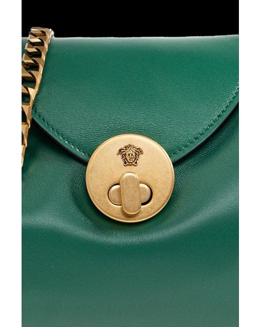 Versace Green Small Chain Shoulder Bag