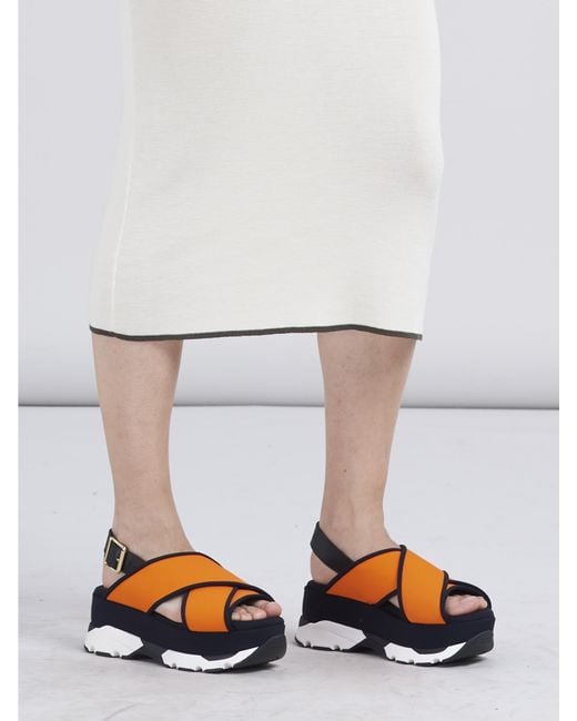 Marni Blue Sam Chunky Sandals