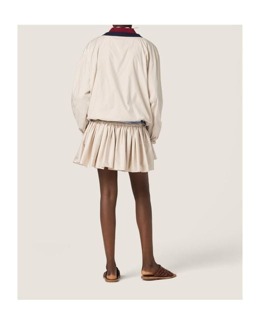 Miu Miu Natural Technical Pongé Sweatshirt