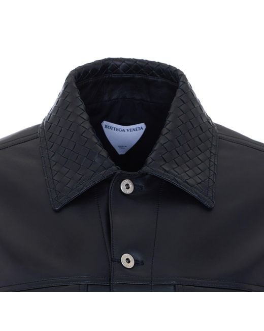 Bottega Veneta Blue Button-Up Long-Sleeved Jacket for men