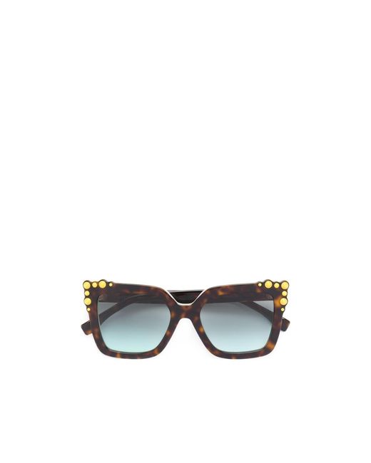 Fendi White Square Sunglasses
