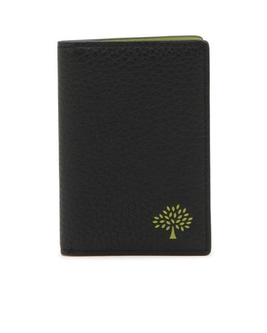 Mulberry Black Colour-Block Card Wallet for men