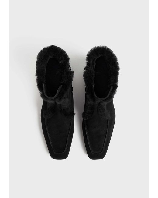 Totême  Black Square Toe Ankle Boots