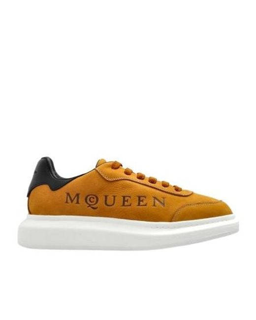 Alexander McQueen Brown Logo Printed Low-Top Sneakers for men