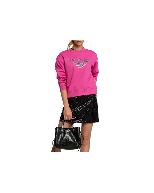 Emporio Armani Pink Logo Hoodie