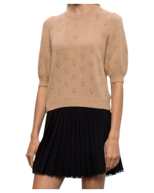 Twinset Brown Crew-Neck Knit Top