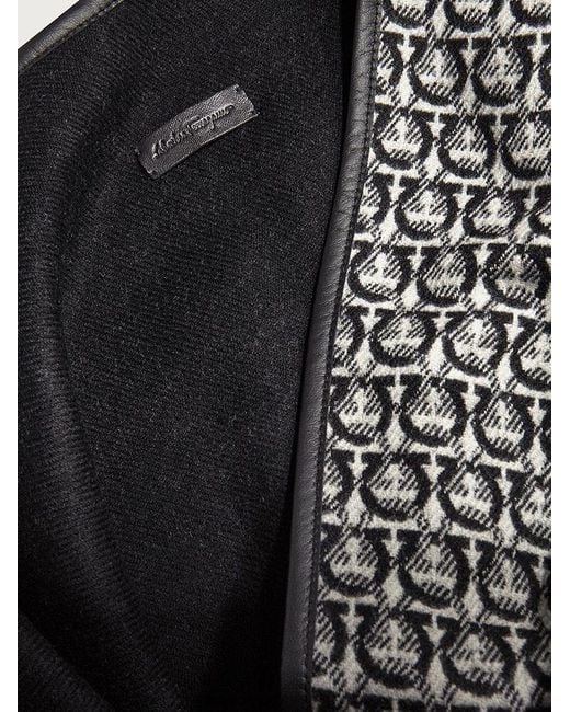 Ferragamo Black Ferragamo Gancini Reversible Knitted Cape