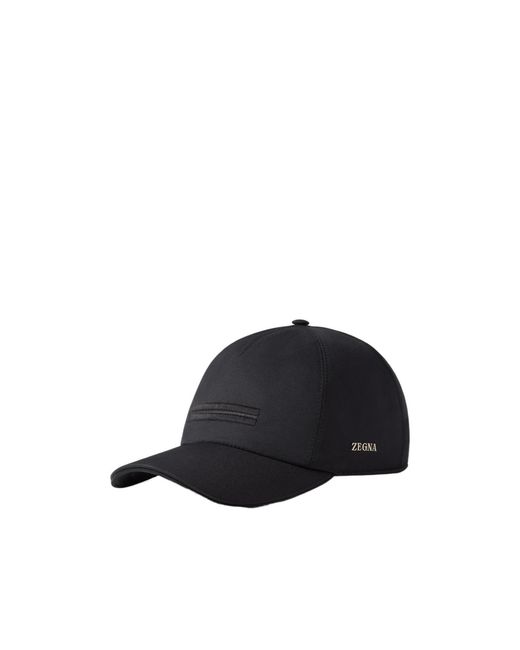 Zegna Black Logo Baseball Cap for men