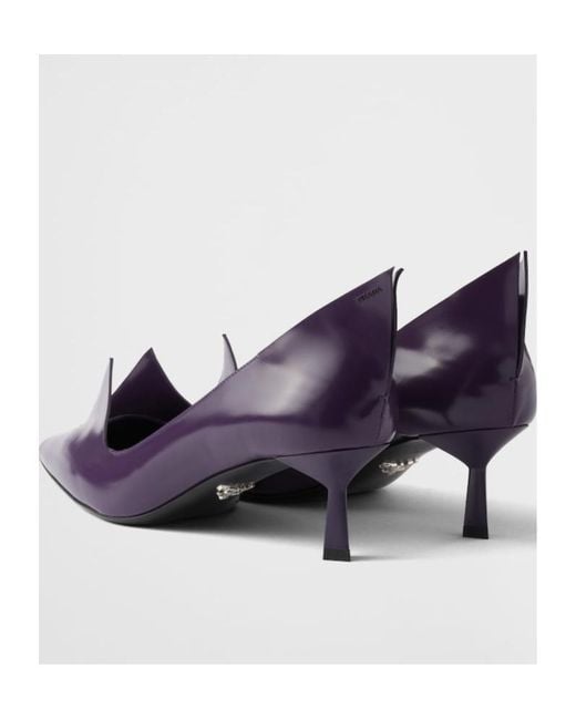 Prada Purple Pointed-Toe Slip-On Pumps