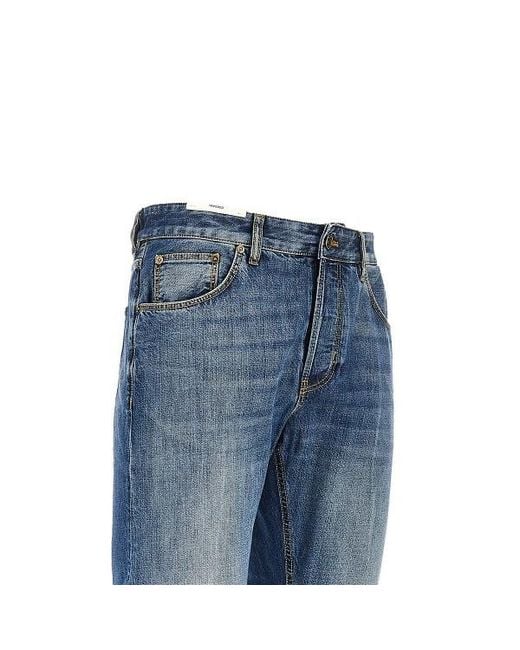 Pt Pantaloni Blue Belt-Loop Jeans for men