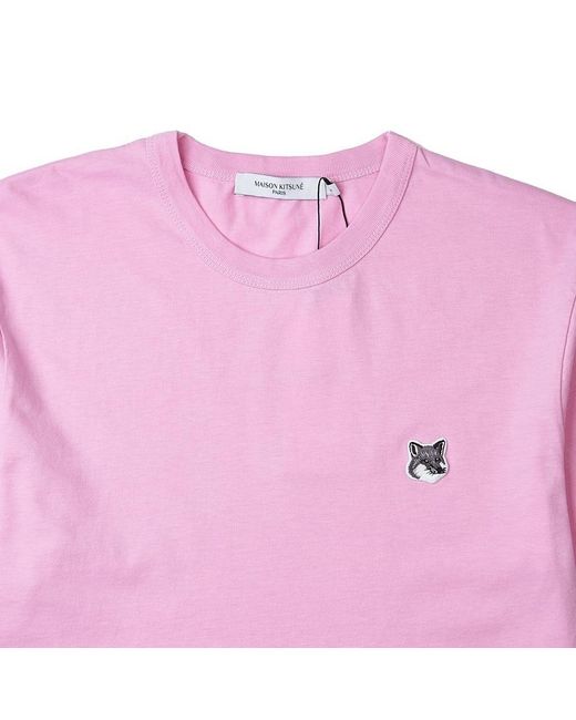 Maison Kitsuné Pink Logo T-Shirt for men
