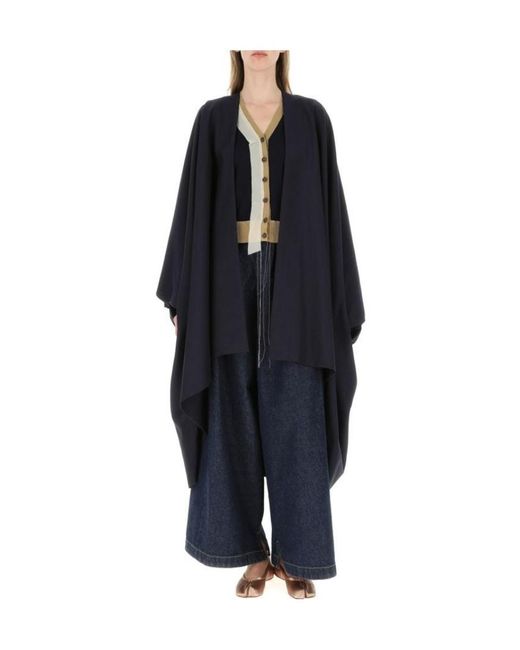 Maison Margiela Blue Modern Wool Blend Cape