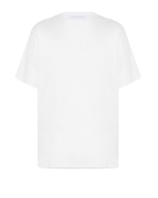 Blugirl Blumarine White Crew Neck Short-Sleeved T-Shirt