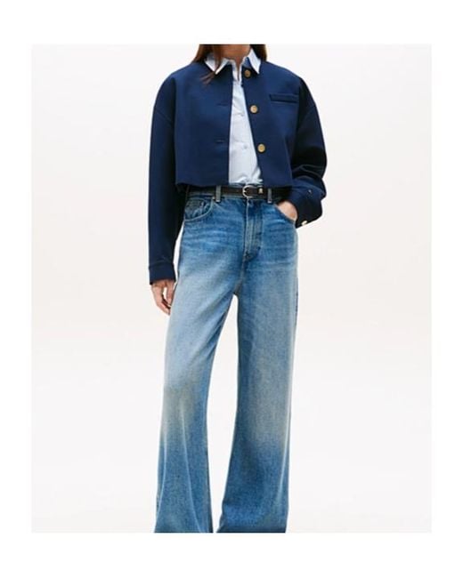 Tommy Hilfiger Blue Cropped Welt-Pocket Jacket
