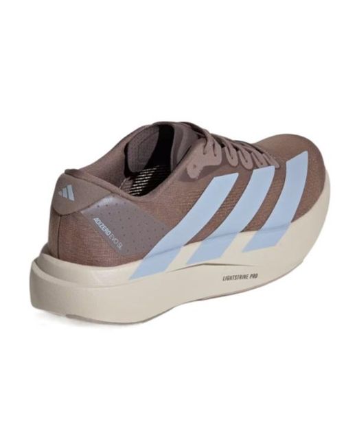 Adidas Originals Gray Adizero Evo Striped Panelled Sneakers