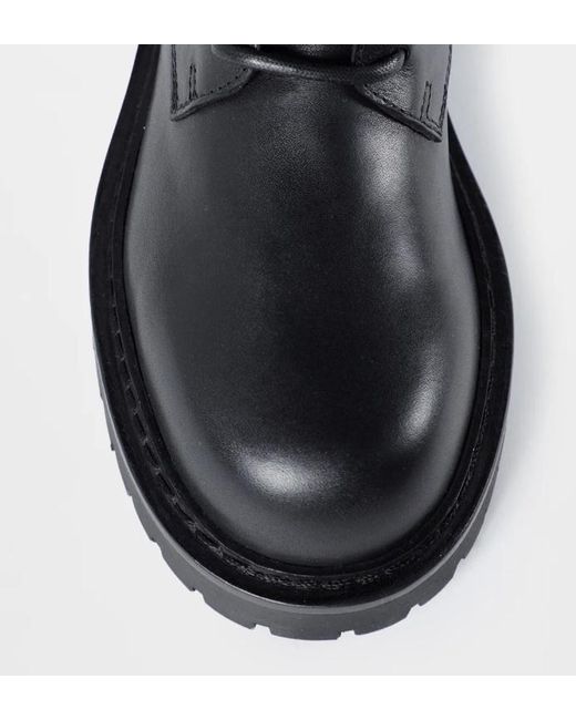 Ann Demeulemeester Black Skagi Lace-Up Lug-Sole Combat Boots