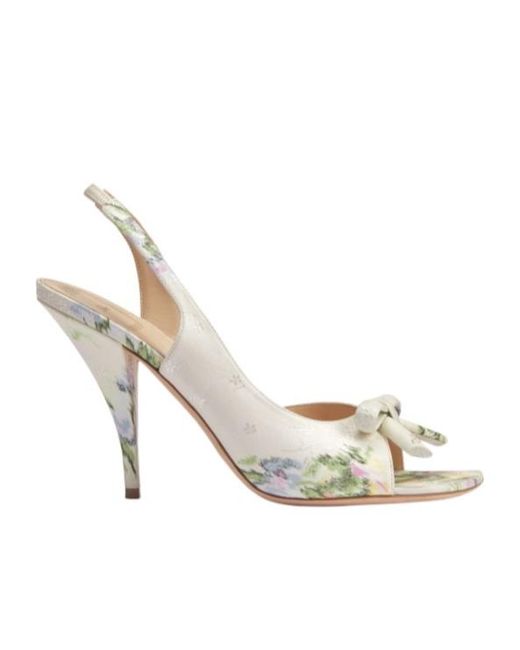 Dior Metallic Bow Heeled Slingback Sandal