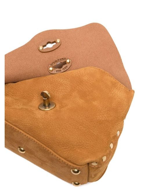 Zanellato Brown Rivet Shoulder Bag