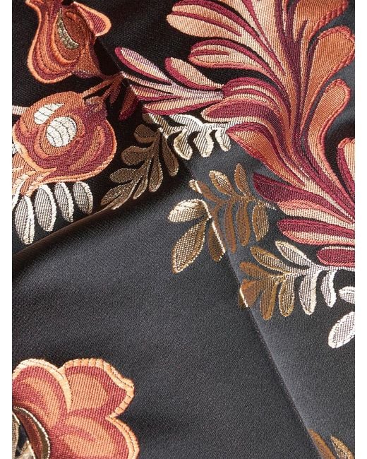 Etro Floral-Jacquard Tapered-Leg Trousers