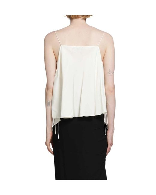 Alaïa White Alaïa Side-Tie Cami Top