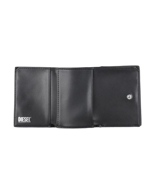 DIESEL Black Minimalist Polyurethane Wallet