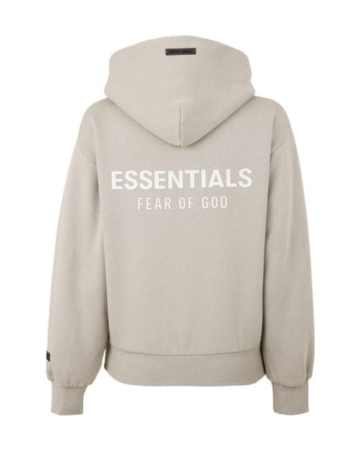 Fear Of God Gray Logo Hooded Sweatshirt