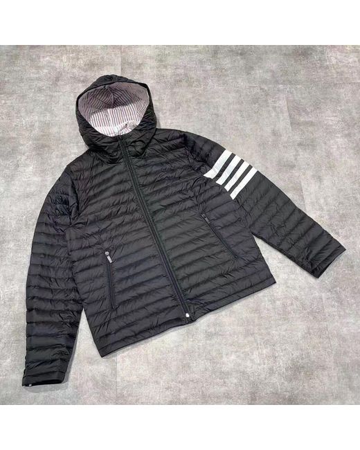 Thom Browne Black Padded Zipped Jacket for men