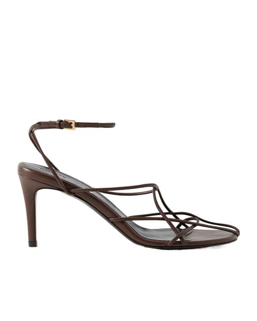 Khaite White 750Mm Loulou Strappy Leather Sandal
