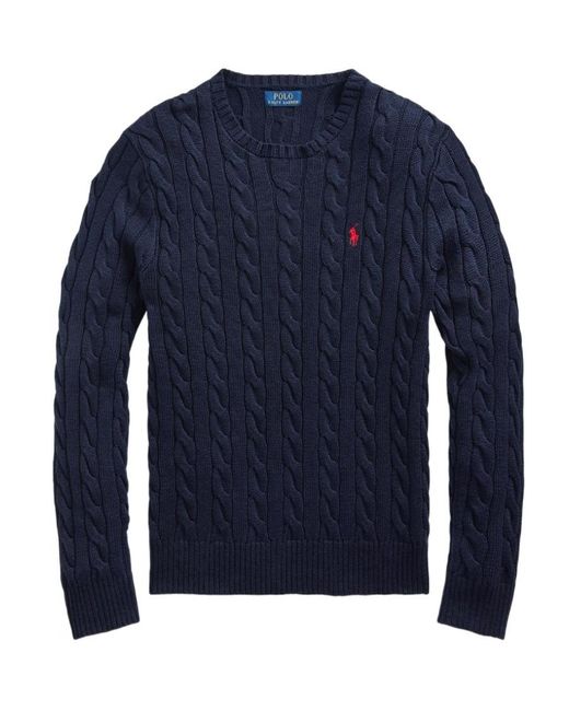 Polo Ralph Lauren Blue Round-Neck And Long-Sleeved Sweater for men