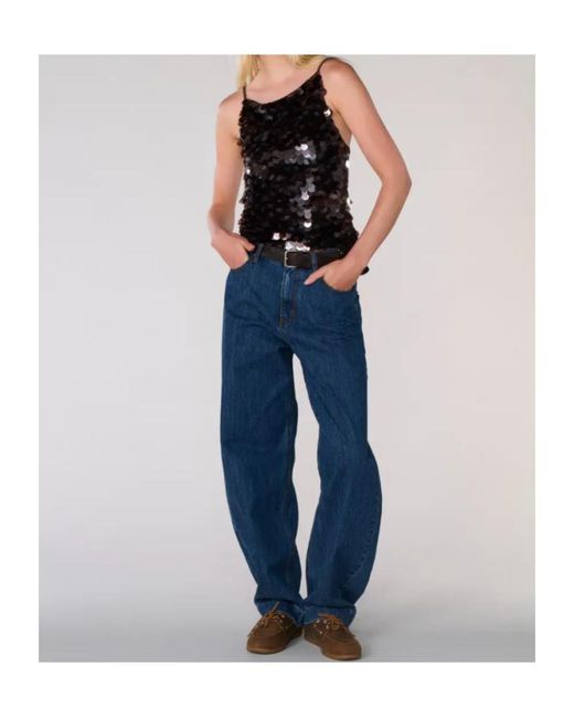 P.A.R.O.S.H. Brown Sequin Straps Top
