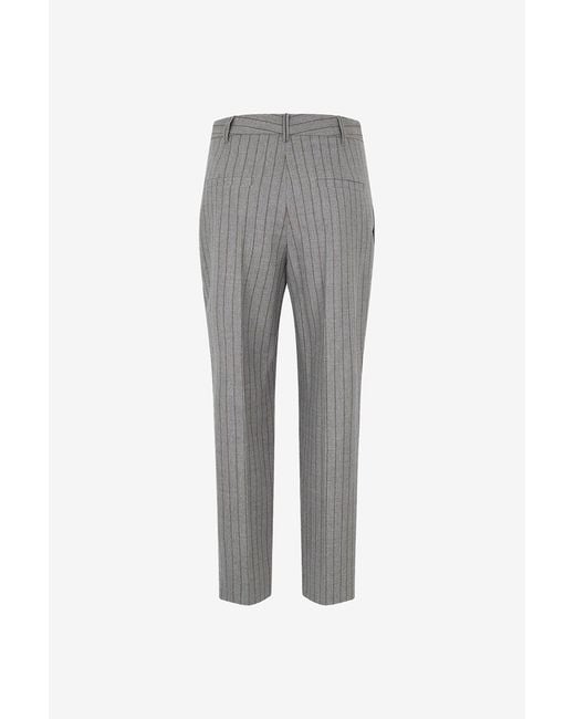 Brunello Cucinelli Gray Casual Pants With Belt Loops