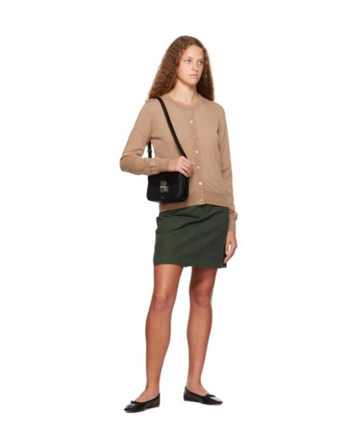 A.P.C. Green Mini Button Skirt