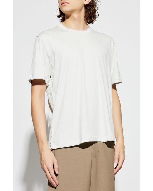 Eleventy White Short Sleeved Crewneck T-Shirt for men