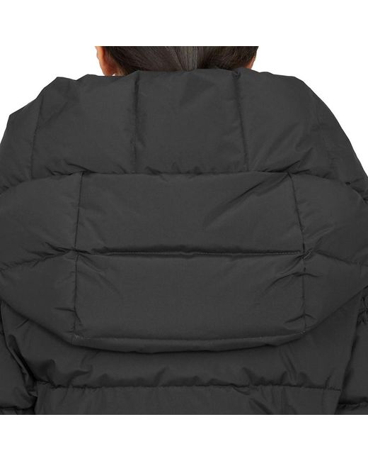 Moorer Black Long-Sleeved Hooded Down Jacket