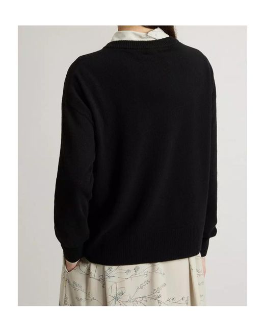 Woolrich Black Long Sleeved Crewneck Jumper