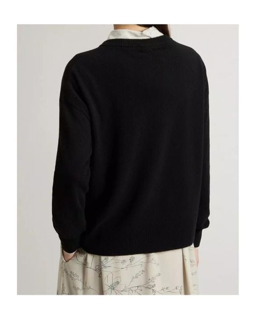 Woolrich Black Long Sleeved Crewneck Jumper